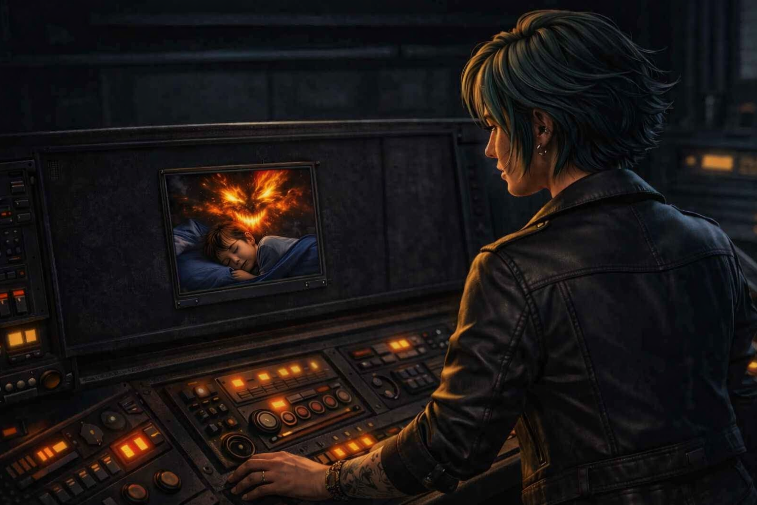 Per fortuna, in quel momento il TARDIS aveva spostato il letto e il ragazzino nello "spazio siderale", anche se il mostro non ci aveva messo molto a trovarlo