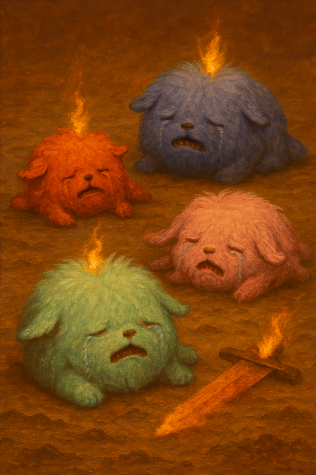  Il loro aspetto era inversamente proporzionale alla loro indole oscura e devastatrice di mondi: sembravano teneri, pelosetti, con tanti colori diversi, tanto da sembrare peluche morenti