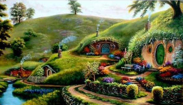 Emilia corse per le vie della Contea, passando accanto a Hobbit con carretti carichi di frutta e verdura, facendo quasi sbandare alcuni di loro