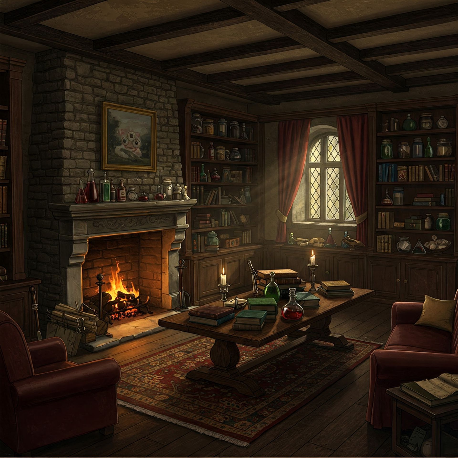 L'interno della casa era in perfetta armonia con l'esterno: un ambiente antico, affascinante e colmo di storia