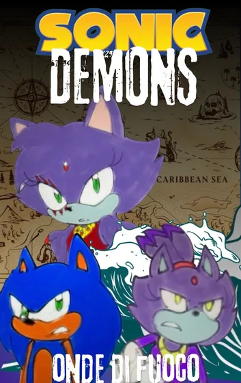 Copertina di Sonic Demons AU: Onde di Fuoco